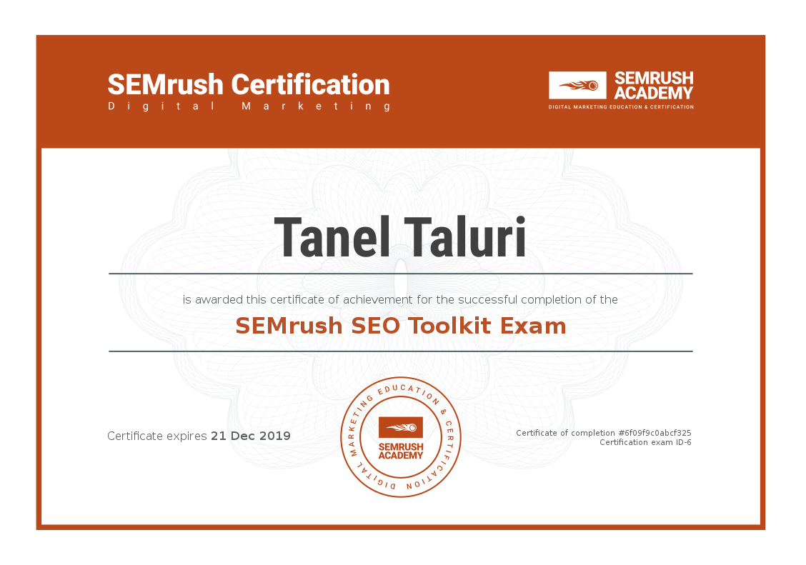 Certificate