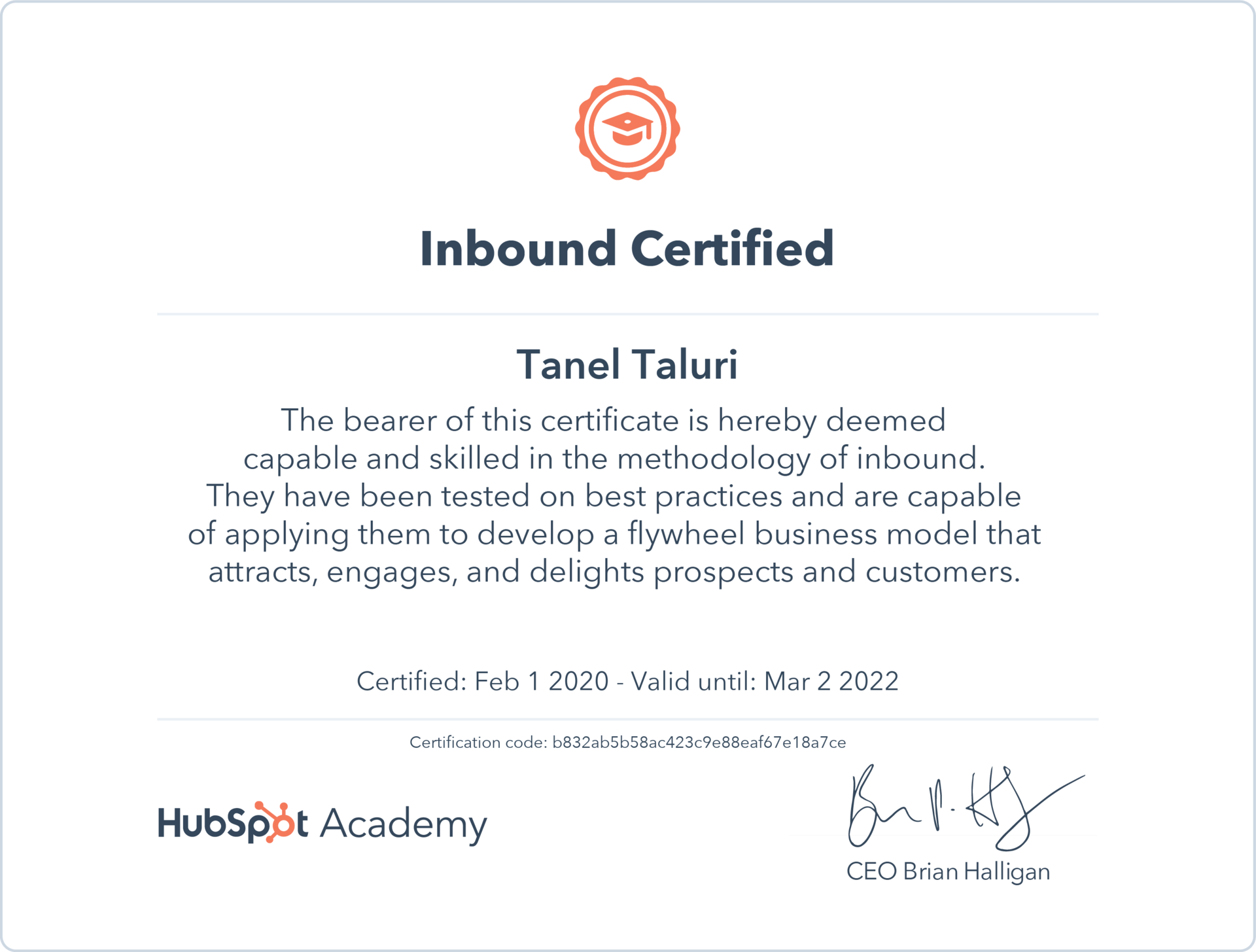 Certificate