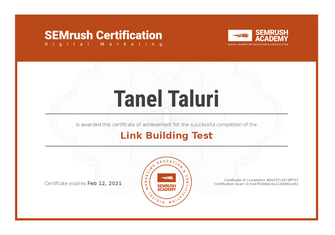 Certificate