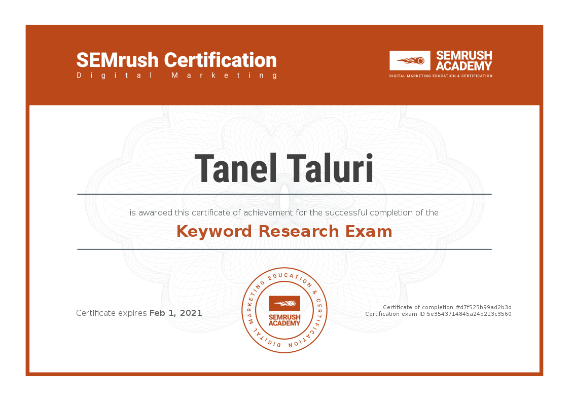 Certificate
