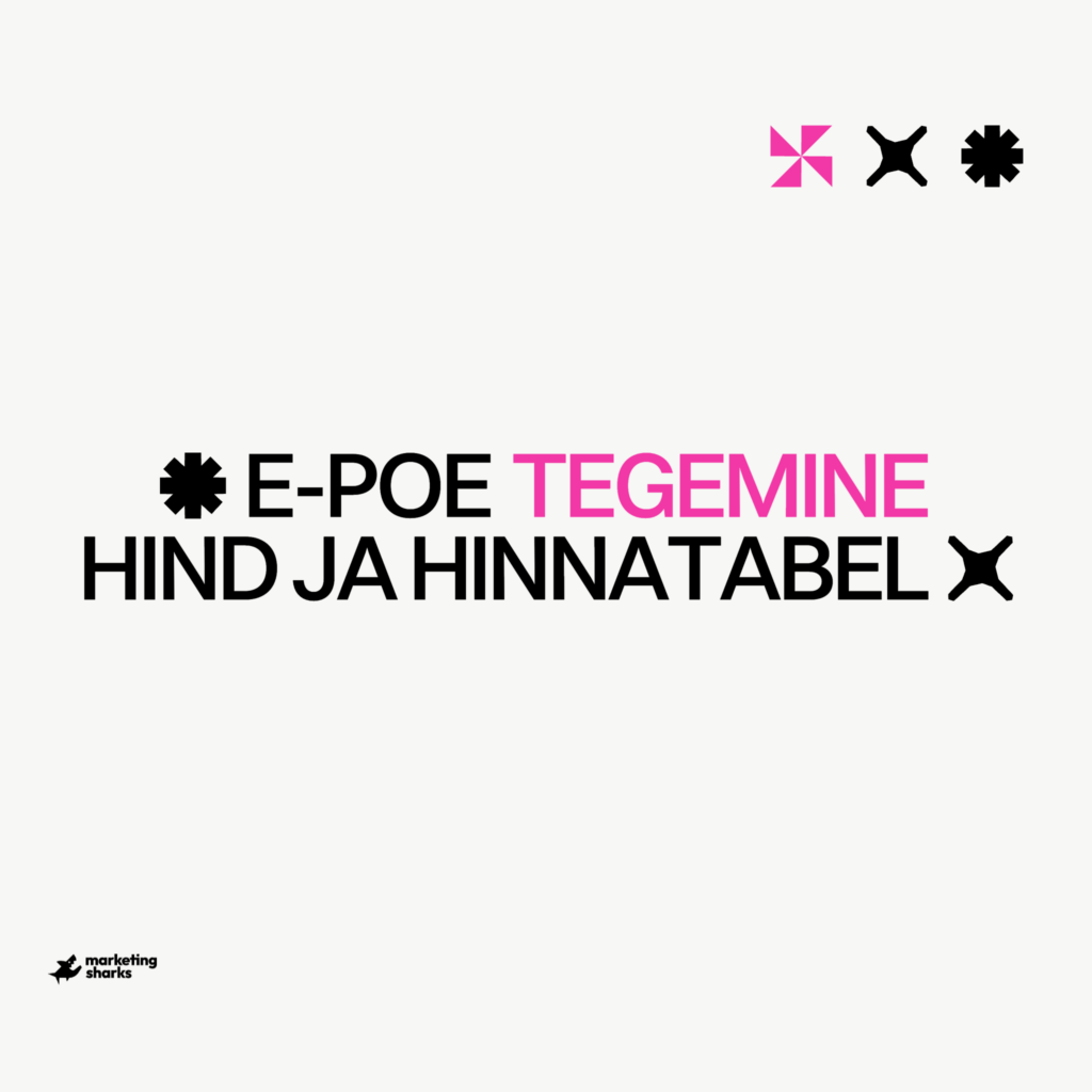 E-poe tegemine – hind ja hinnatabel