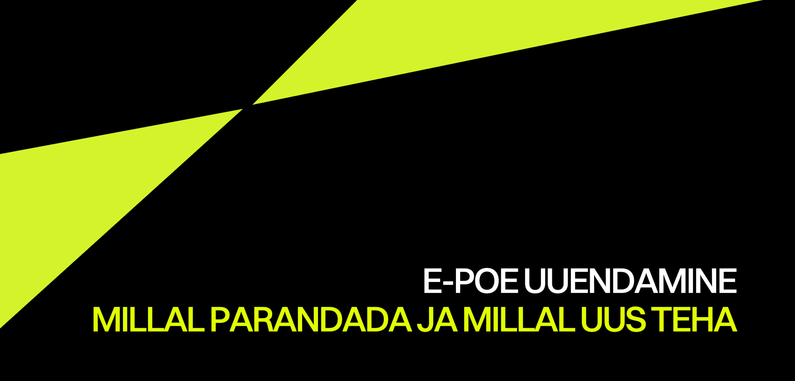E-poe uuendamine ehk millal parandada ja millal uus teha