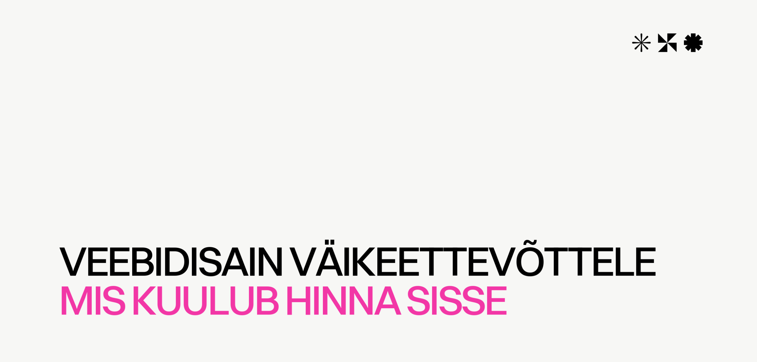 Veebidisain väikeettevõttele, mis kuulub hinna sisse